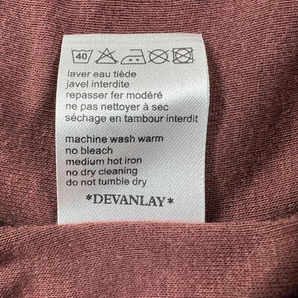 Lacoste Long Sleeve V-Neck T-Shirt Dark Brown Cotton Women US Size M (EU/6) VTG - Picture 6 of 9